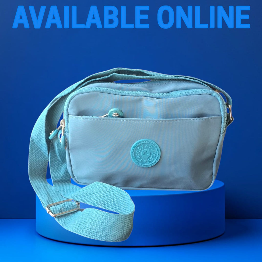 Light Blue Crossbody Bag - Lightweight & Functional