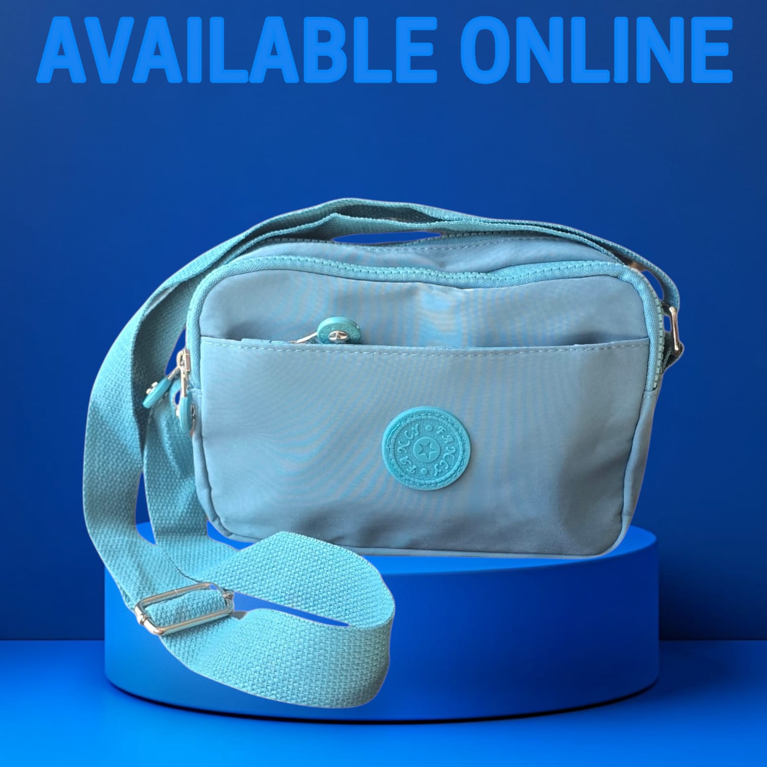 Light Blue Crossbody Bag - Lightweight & Functional