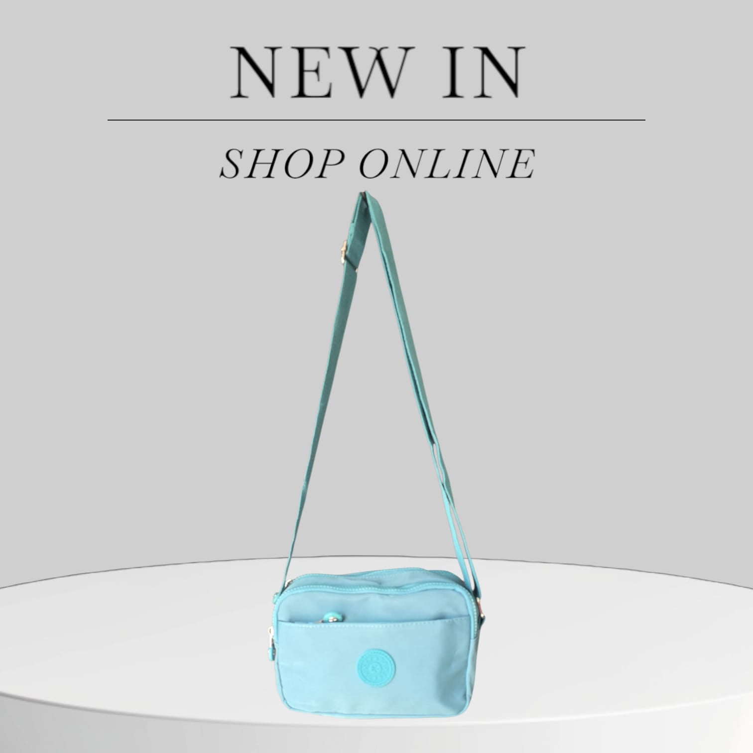 Light Blue Crossbody Bag - Lightweight & Functional