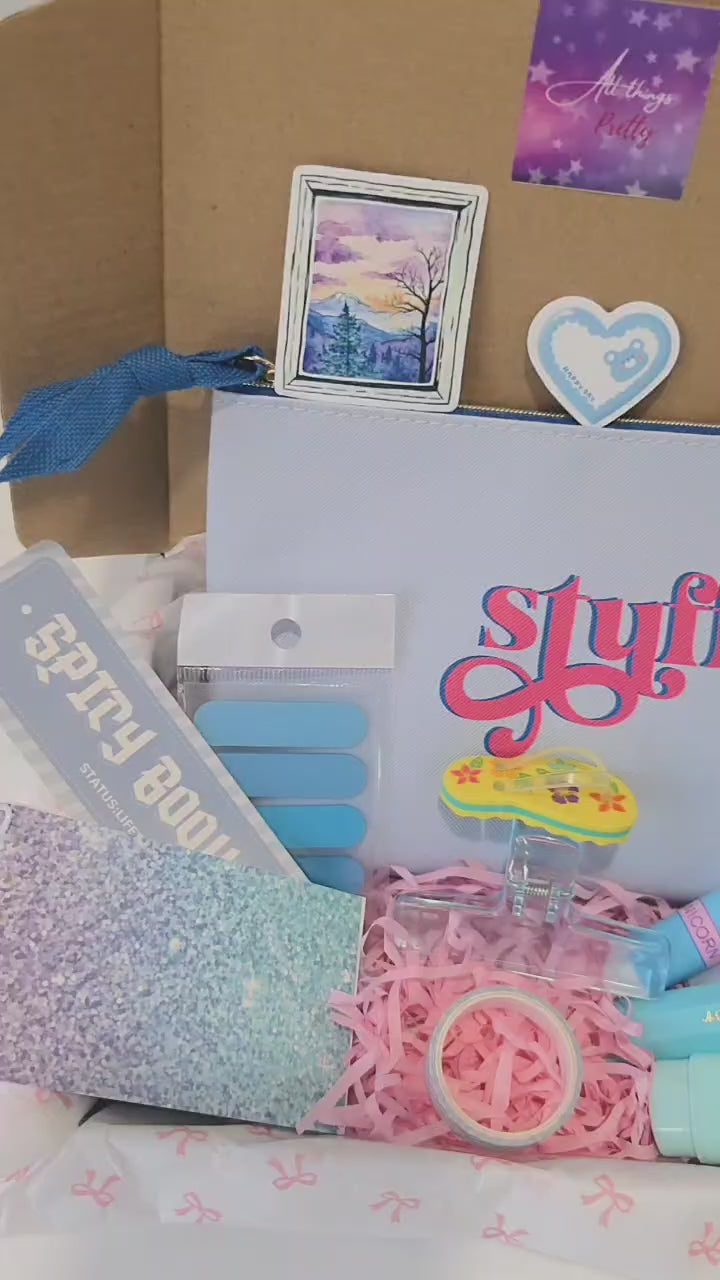 Cute Blue Stationery Kit