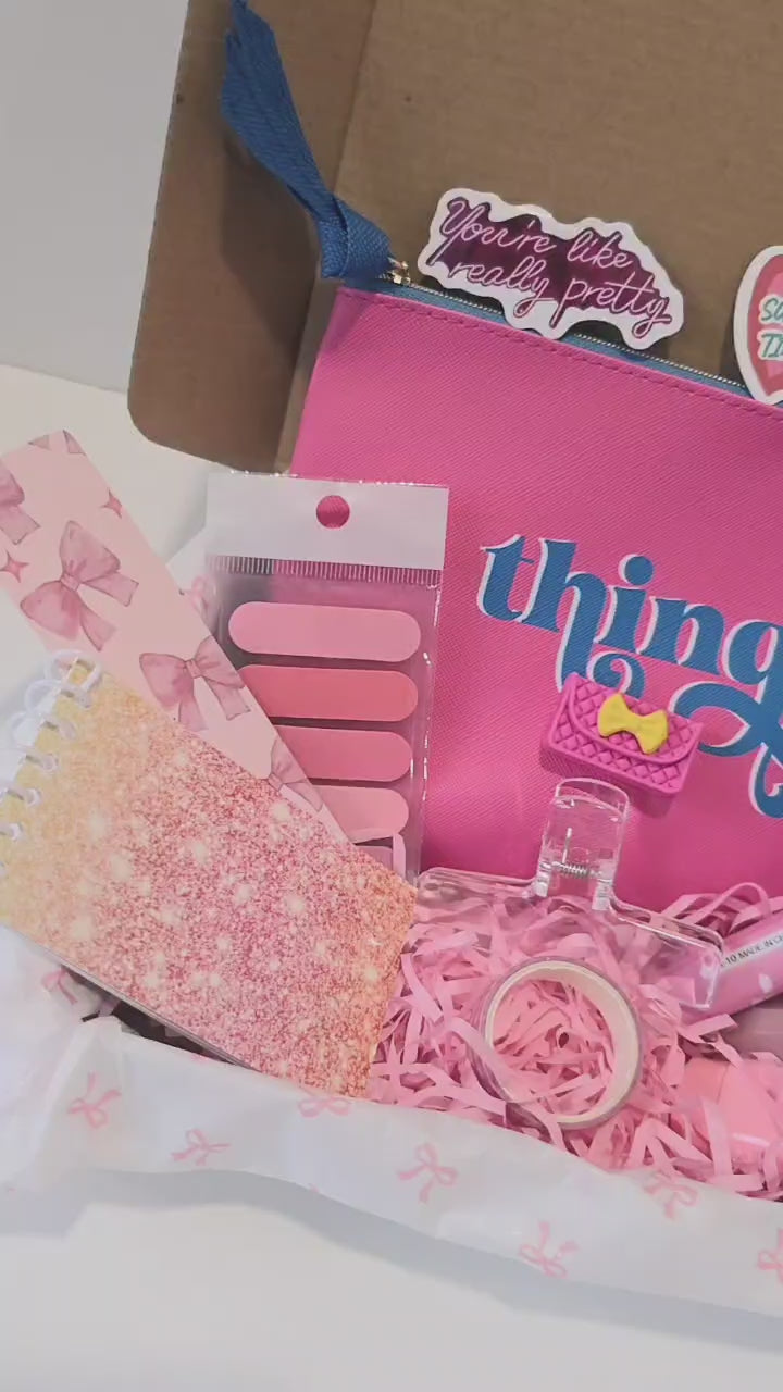 Cute Dark Pink Stationery Kit