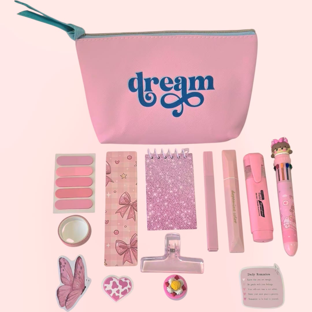 Cute Light Pink Stationery Kit
