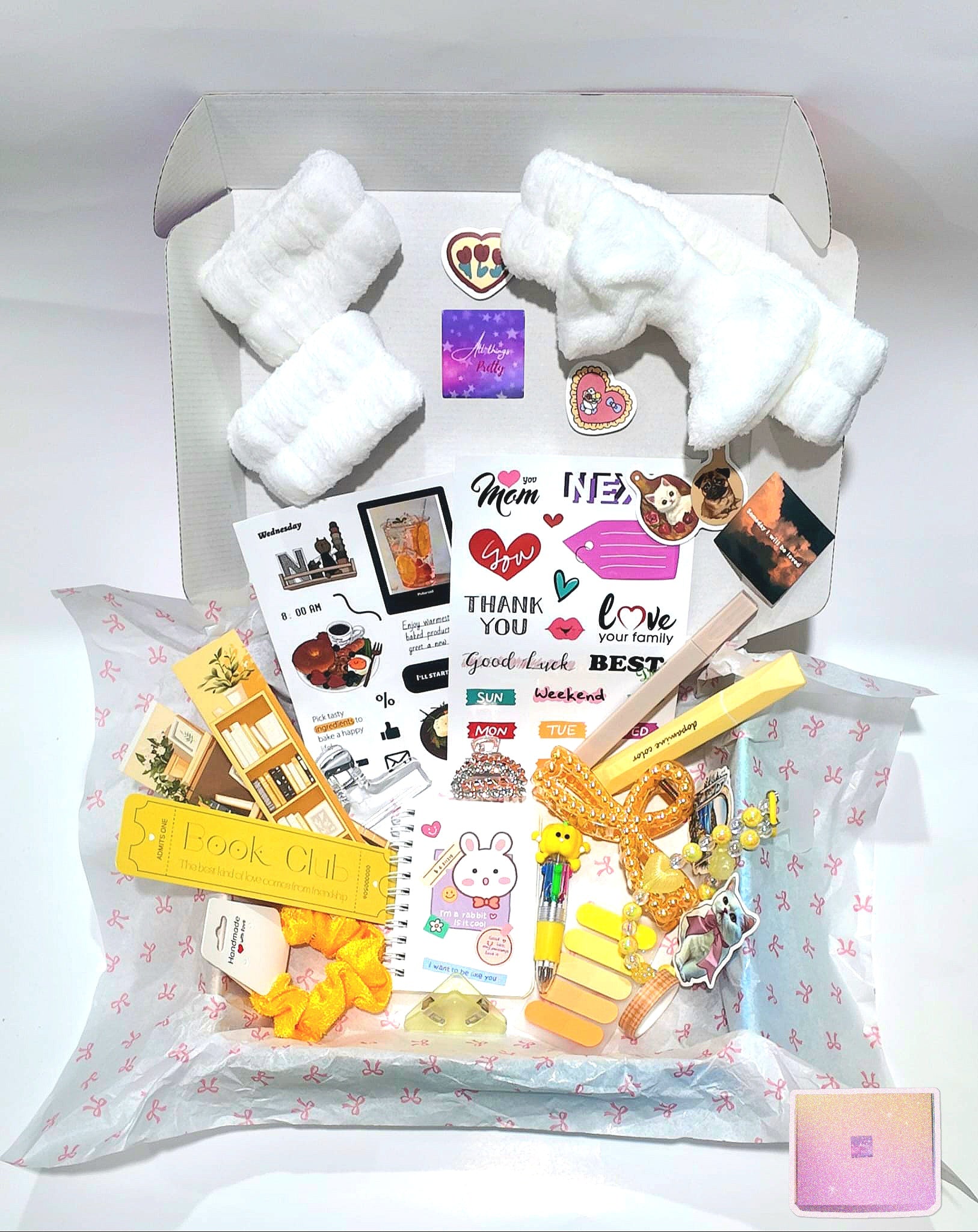 💛 The Yellow Aesthetic Stationery & Self-Care Box (24 Items)