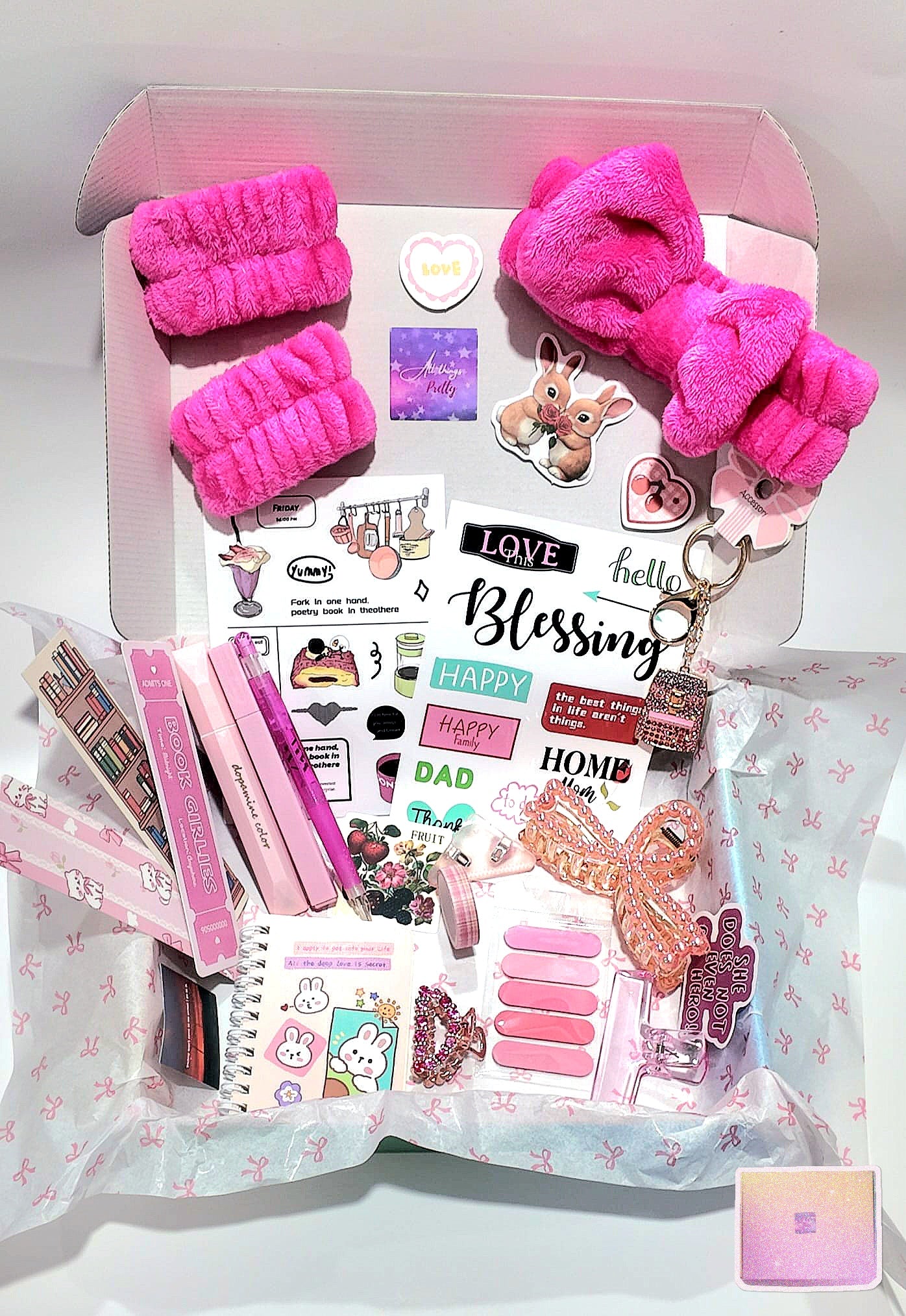 🎀 The Ultimate Cute Stationery & Self-Care Box (24 Items!)
