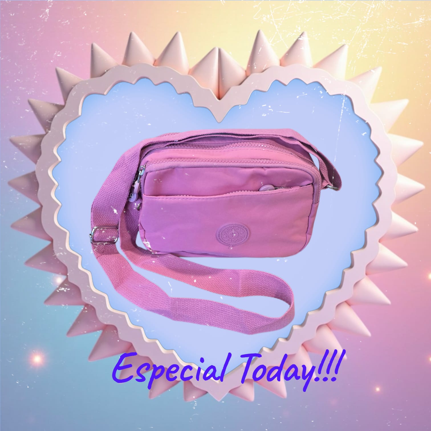 Pink Crossbody Bag - Lightweight & Functional