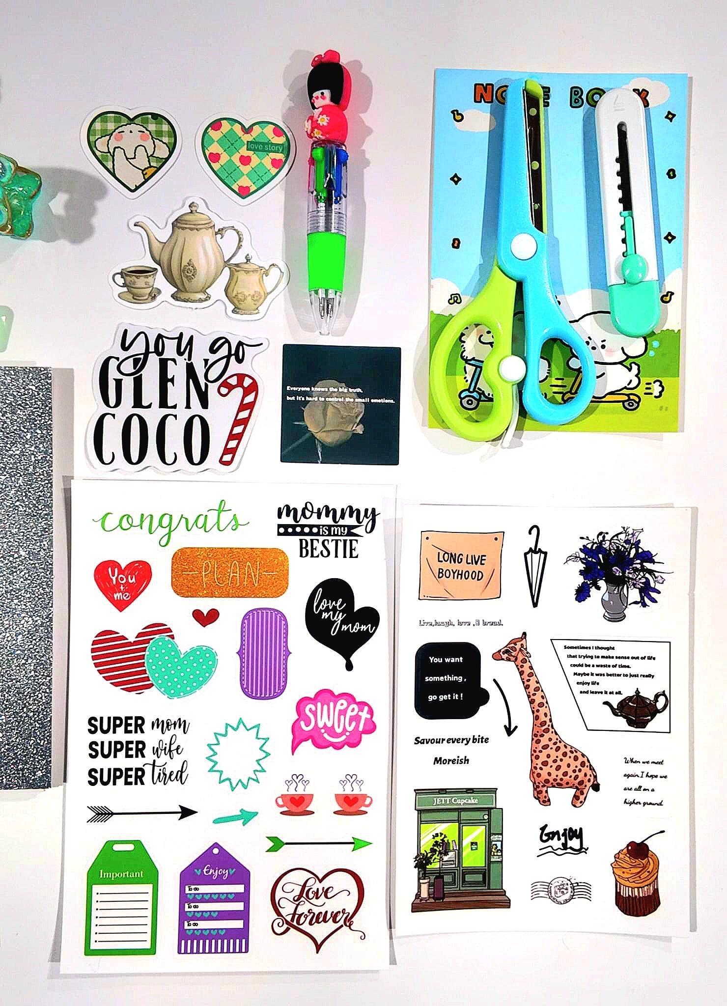 💚 The Green Aesthetic Stationery & Self-Care Box (24 Items)