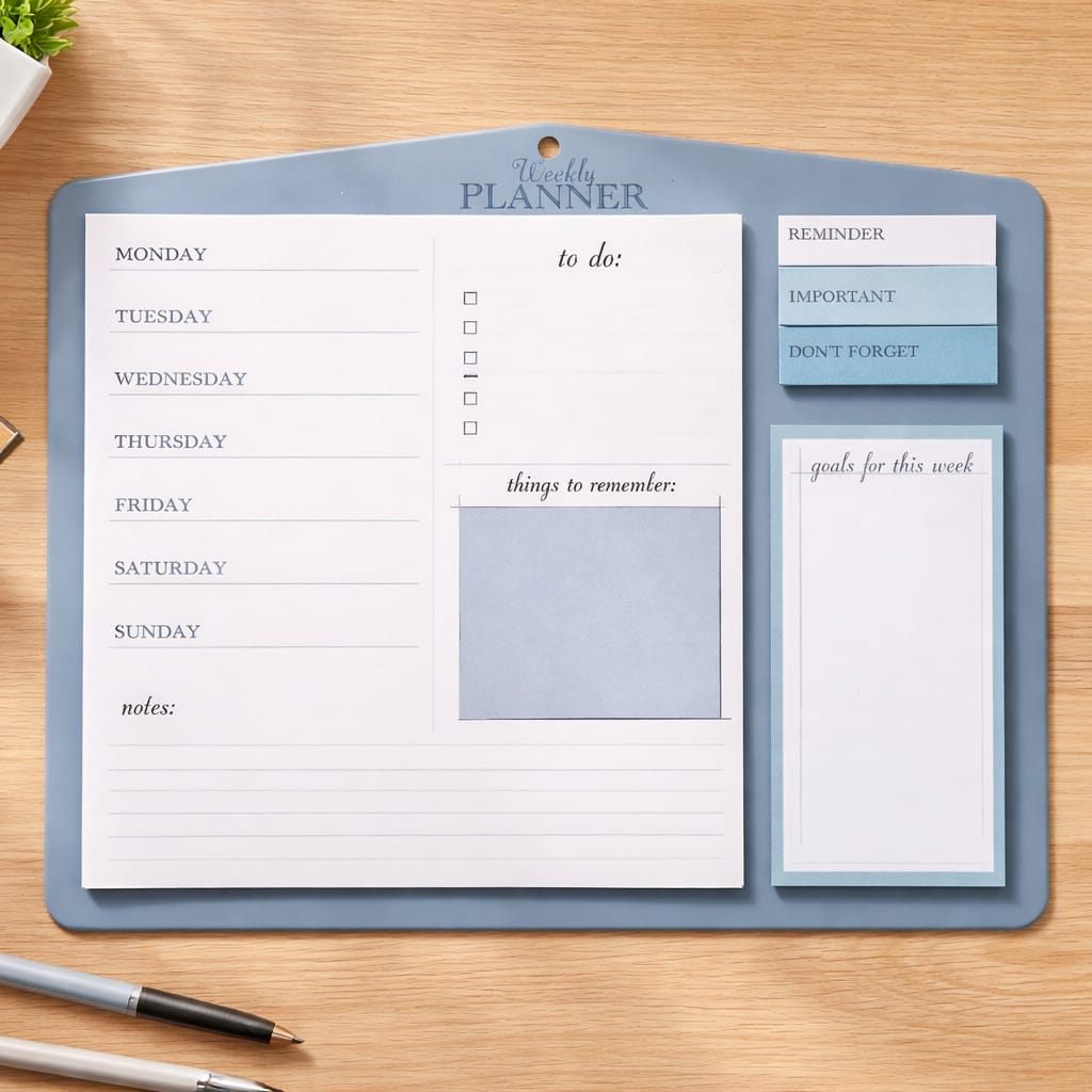 Blue Minimalist Weekly Planner