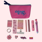 Cute Dark Pink Stationery Kit