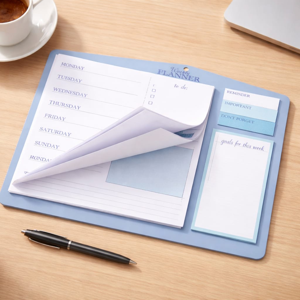 Blue Minimalist Weekly Planner