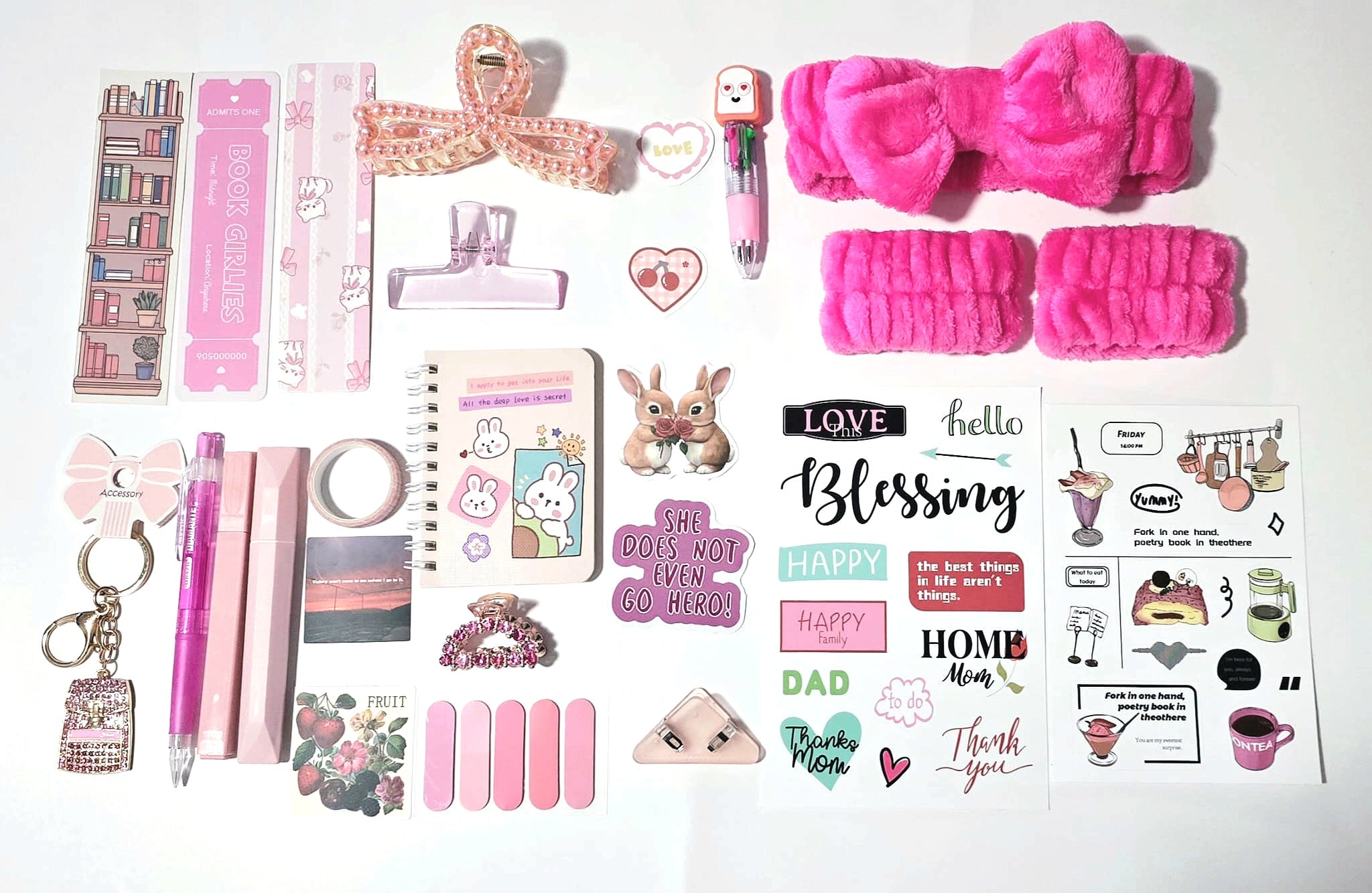 🎀 The Ultimate Cute Stationery & Self-Care Box (24 Items!)