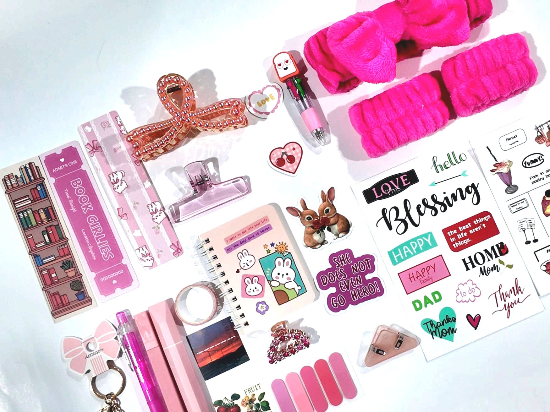 🎀 The Ultimate Cute Stationery & Self-Care Box (24 Items!)