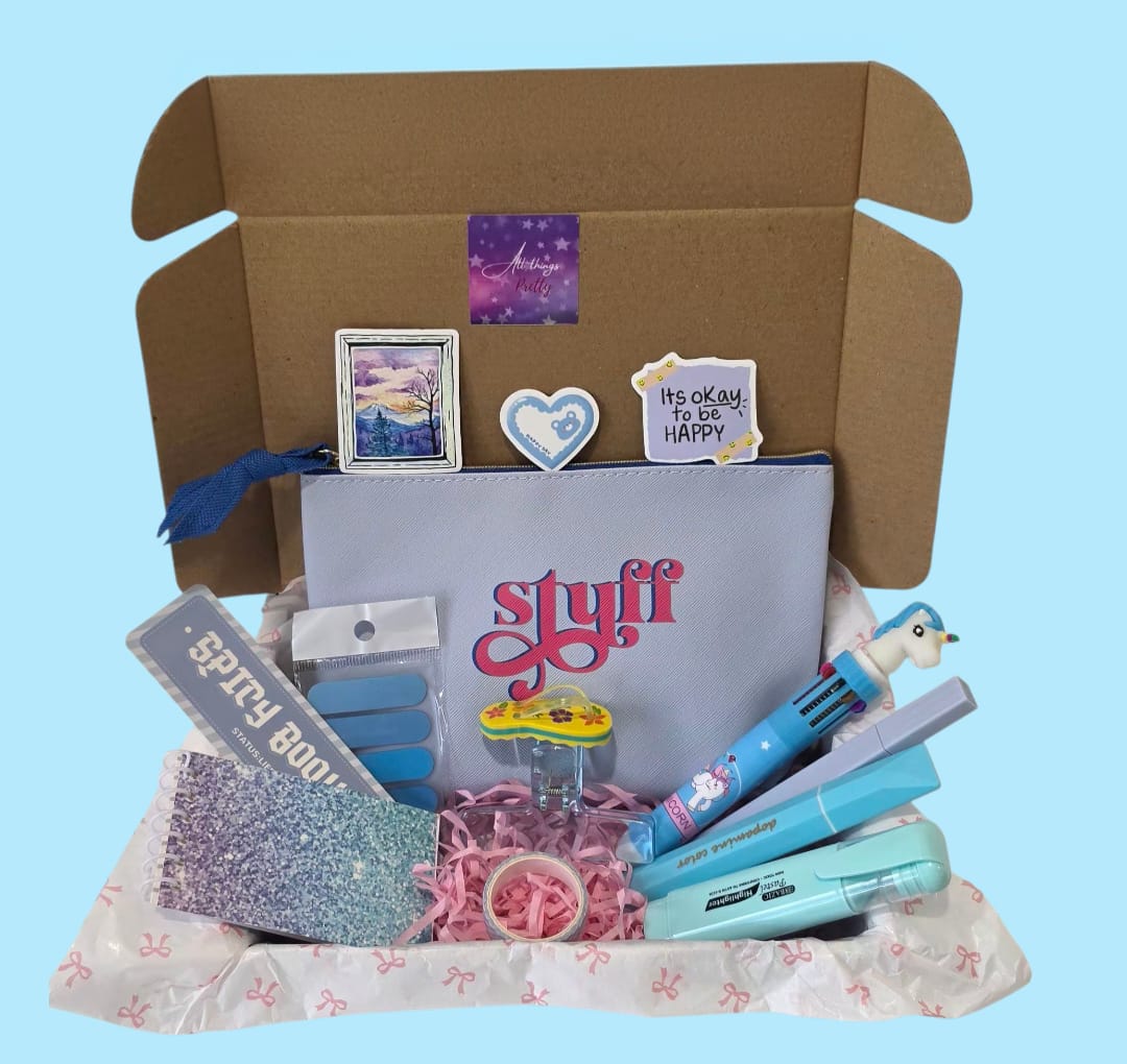 Cute Blue Stationery Kit