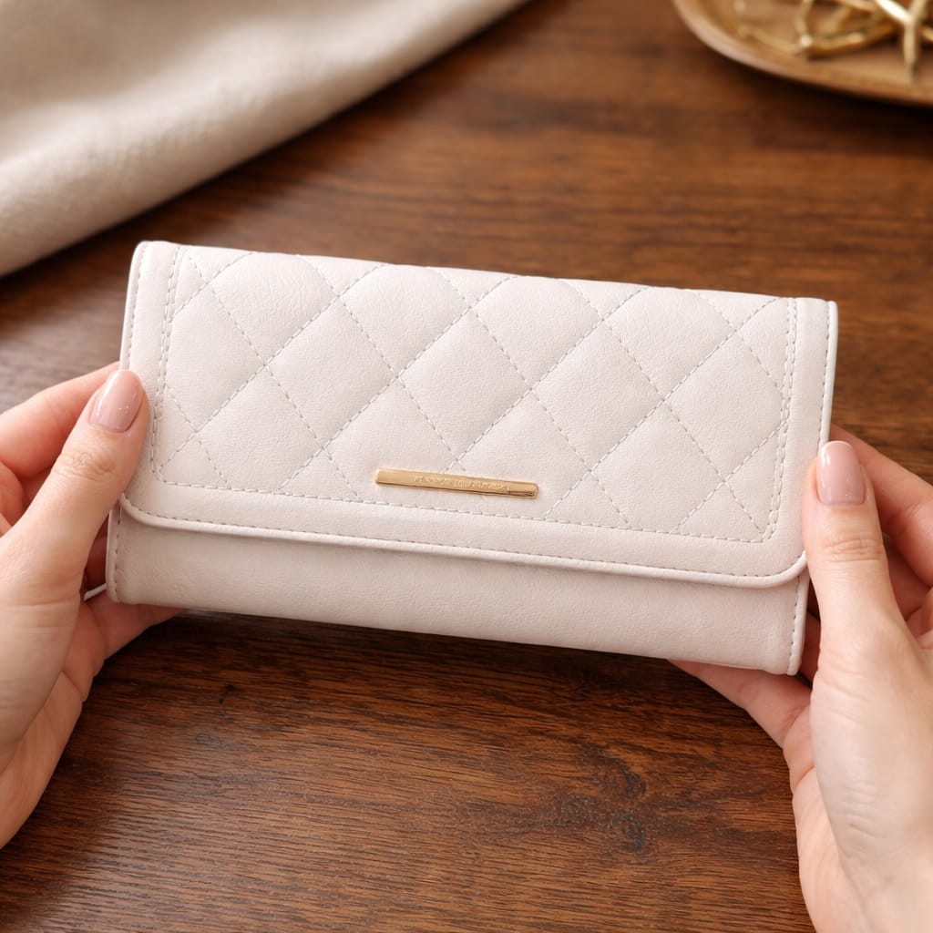 Beige Charm Wallet