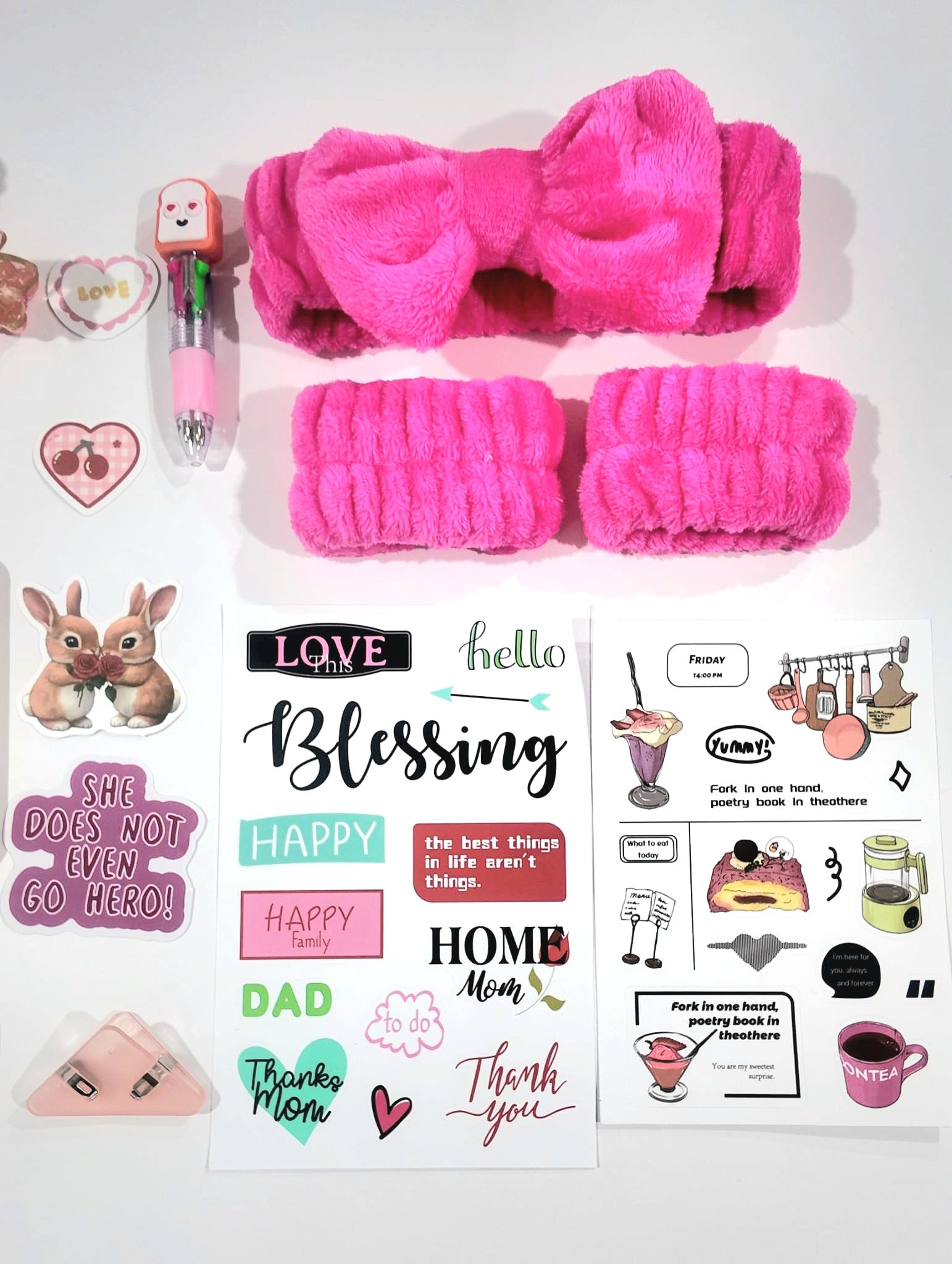 🎀 The Ultimate Cute Stationery & Self-Care Box (24 Items!)
