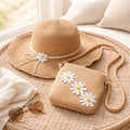Soft Brown Daisy Beach Essentials Set - Handmade