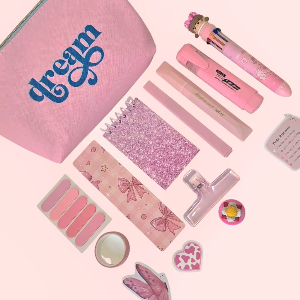 Cute Light Pink Stationery Kit