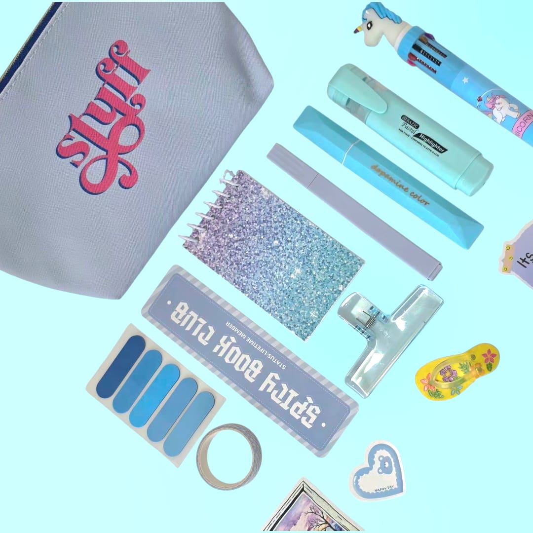 Cute Blue Stationery Kit