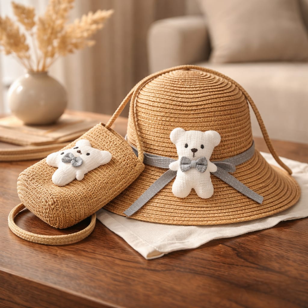 Soft Brown Beach Essentials Set - Handmade