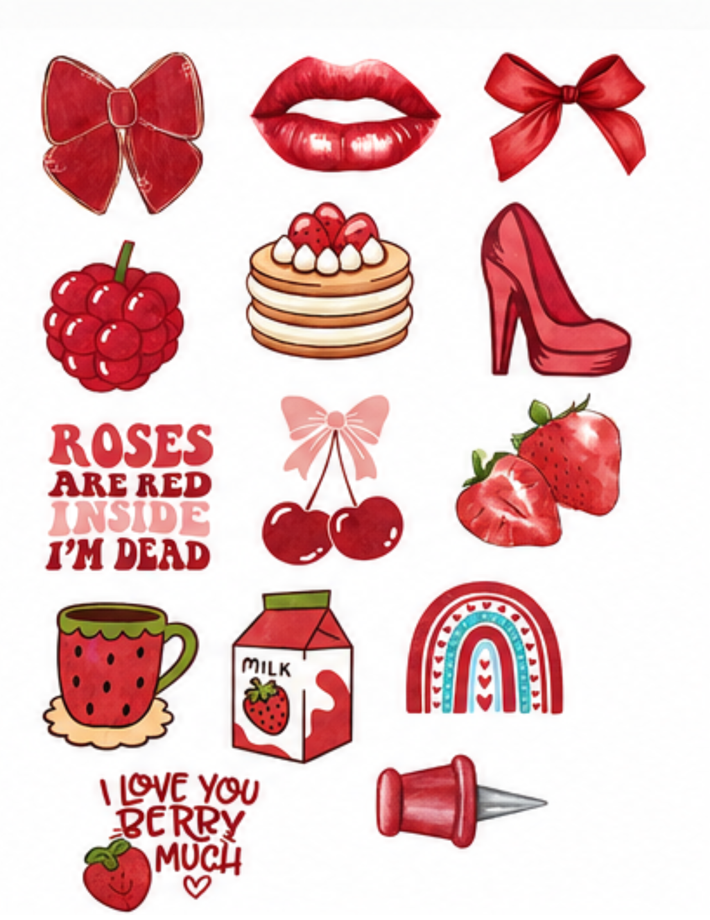Cherry Red Sticker