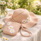 Pink Daisy Beach Essentials Set - Handmade