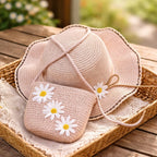 Pink Daisy Beach Essentials Set - Handmade